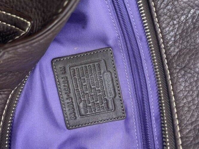 coach medium bag handbag brown leather shoulder bag
