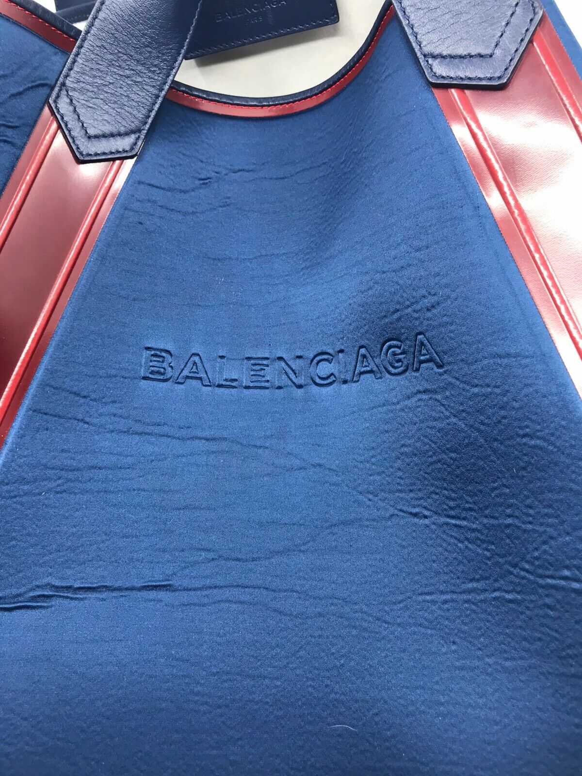 BALENCIAGA XL Navy Scuba Tote