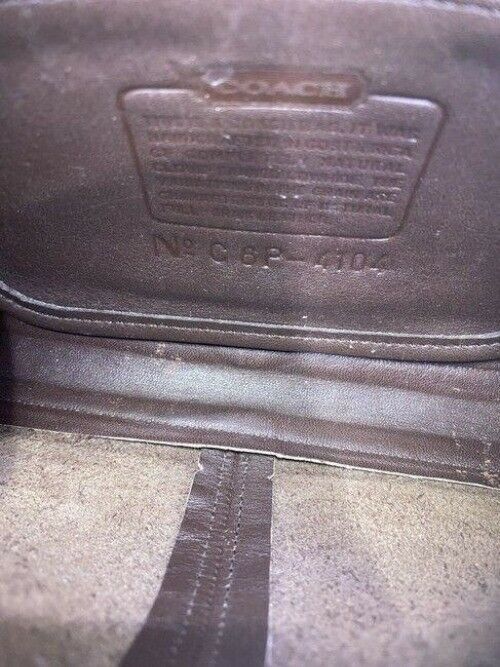 coach vintage small brown leather cross body bag
