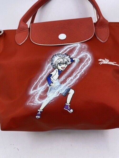 Longchamp Killua Zoldyck Red Nylon Tote