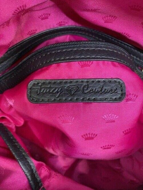 Juicy Couture Large Flap Msrp Black Velvet Cross Body Bag
