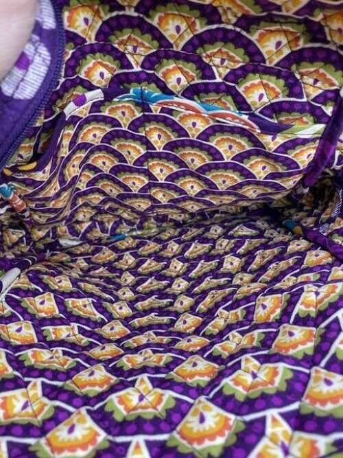 Vera Bradley Pack Msrp Purple White Green Backpack