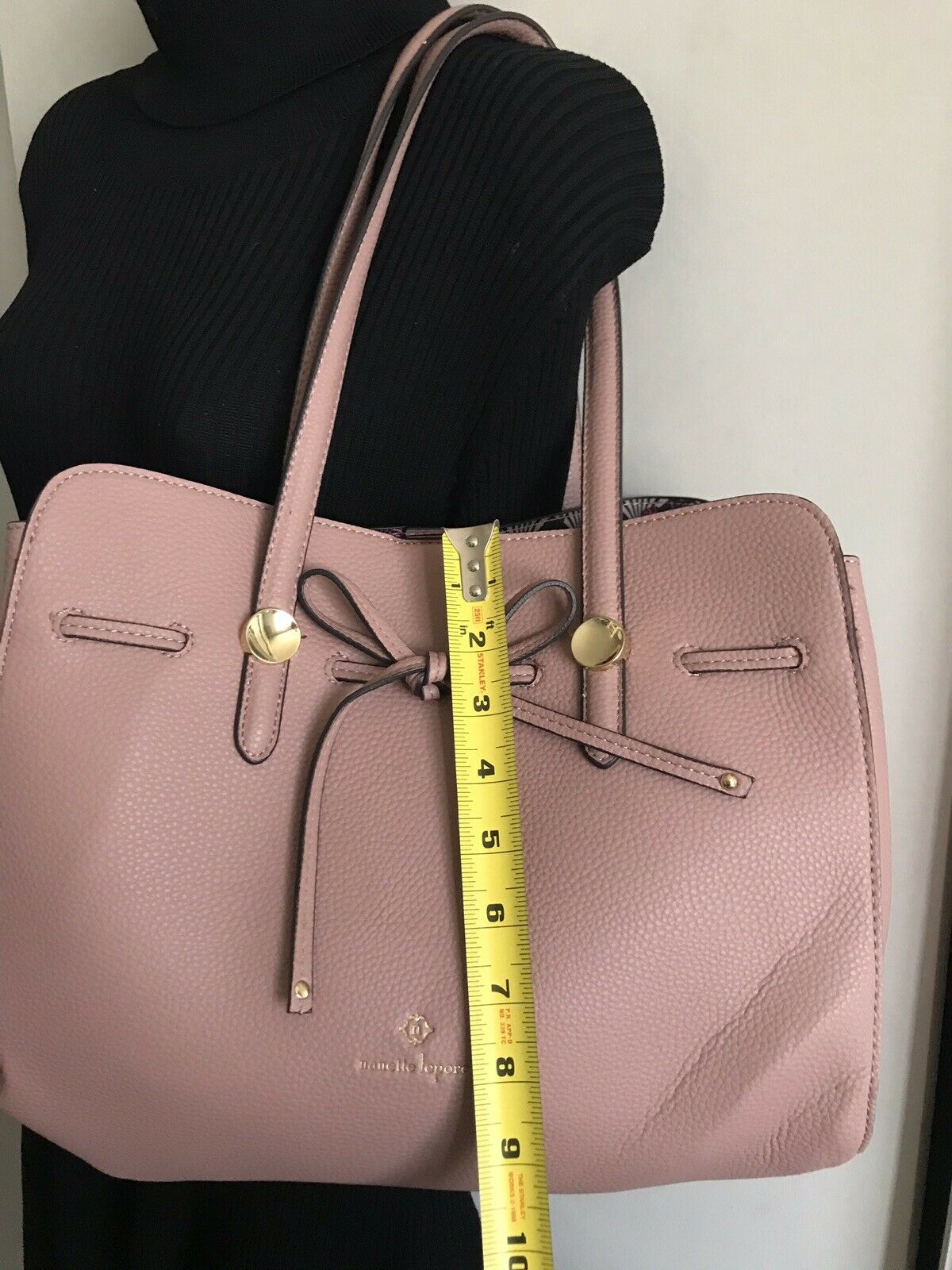 NANETTE LEPORE Large Leather Dusty Pink Handle Bag Tote
