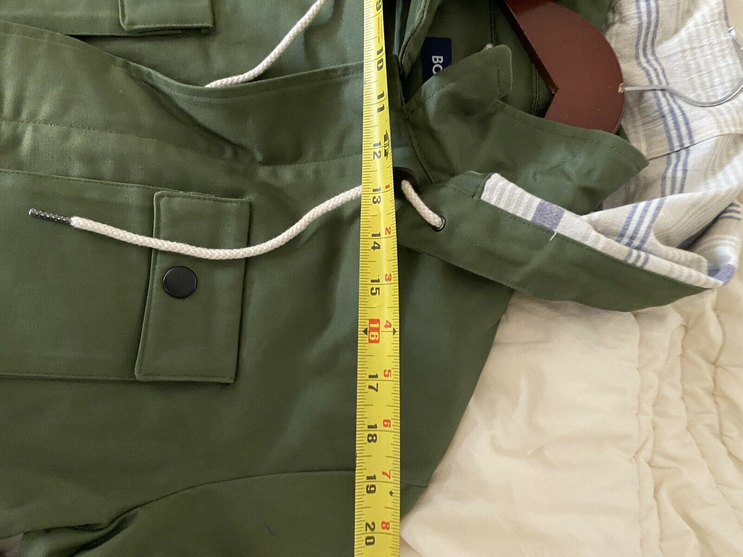 New! BONOBOS Field Jacket W/ Hoodie Olive Size Medium