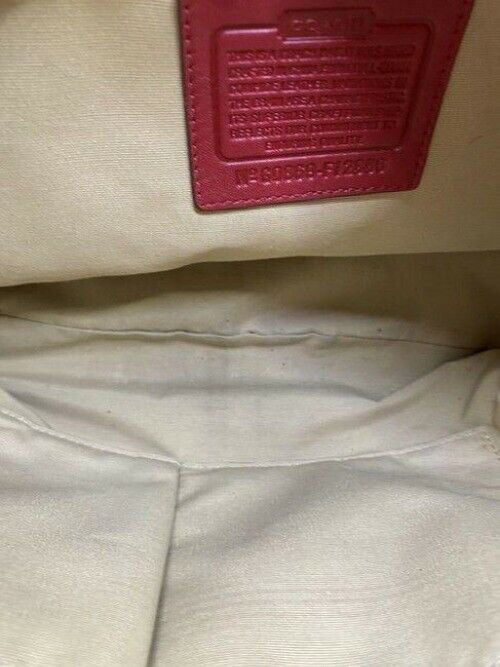 coach red patent leather shoulder bag