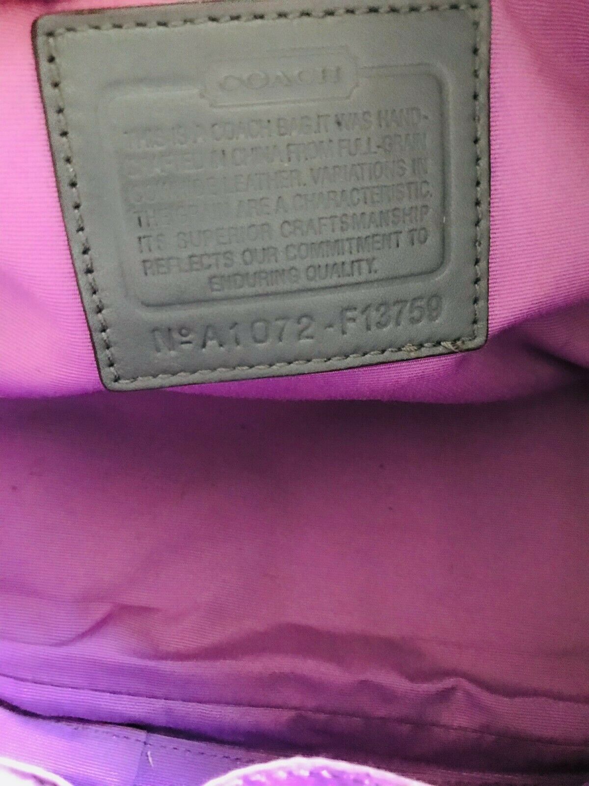 Coach leather tote bag