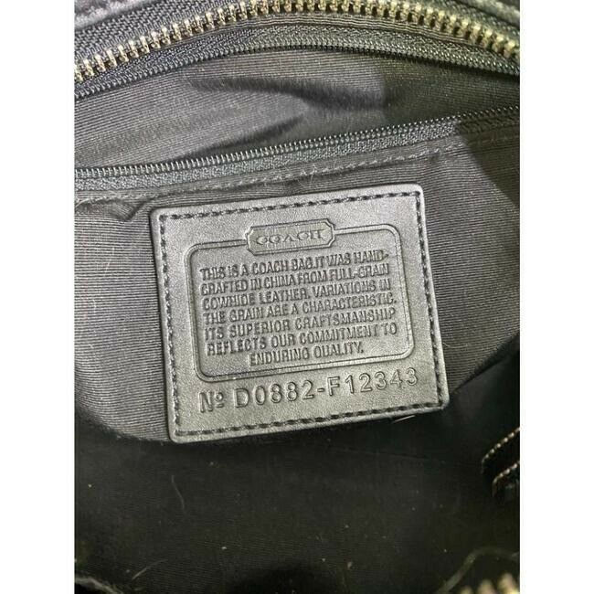 COACH Large Black Leather Shoulder Bag