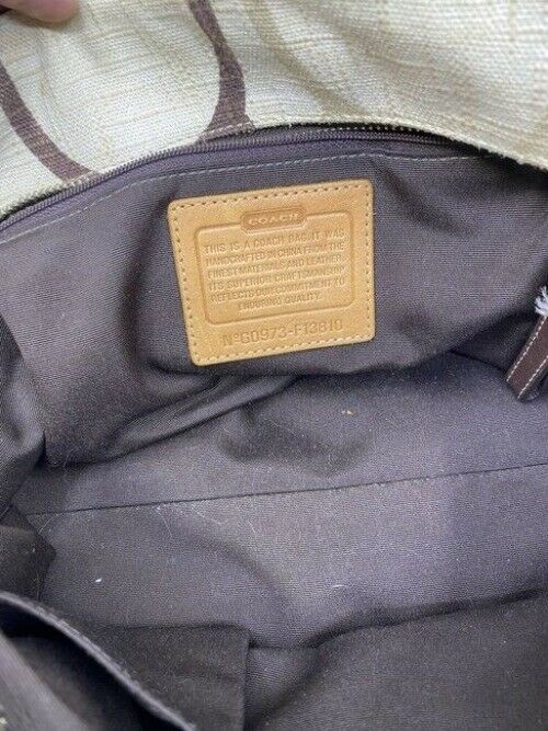 Coach Purse Brown Canvas Shoulder Bag