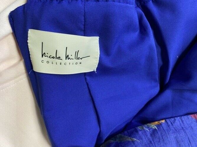 nicole miller multicolor new ruched v neck
