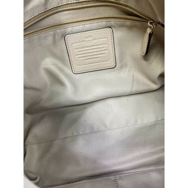 coach medium w adjustable strap tan leather cross body bag