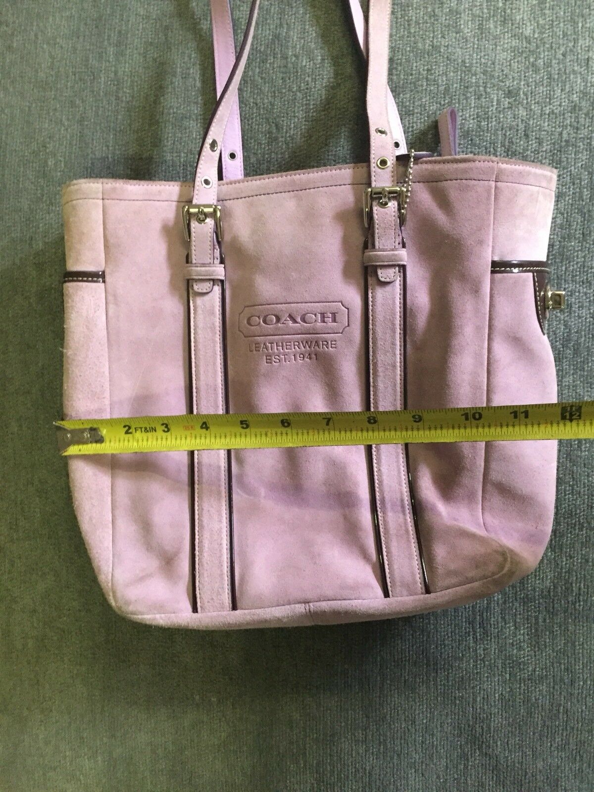 COACH Lavander Suede Tote Bag