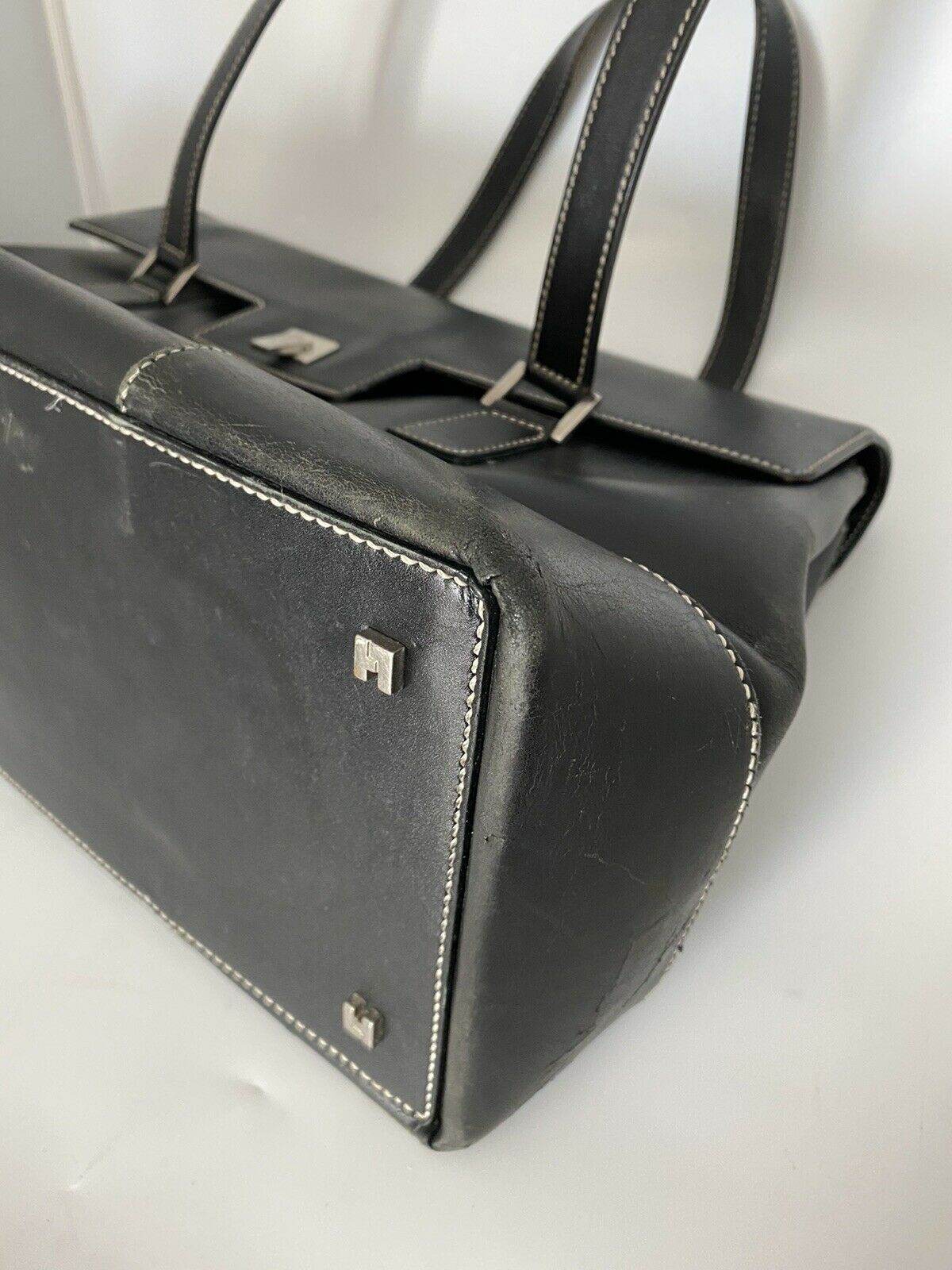LAMBERTSON TRUEX Black Leather Classic handbag