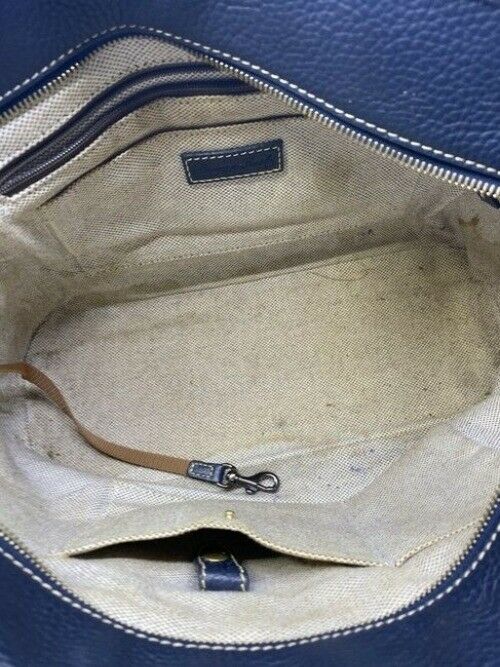 Dooney And Bourke Large Blue Leather Shoulder Bag