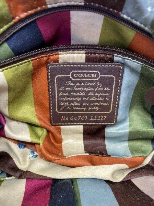 coach vintage black leather tote