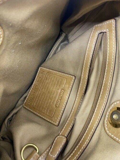 coach tan leather shoulder bag