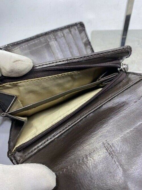 coach burgundy w pattent leather change compartment wallet