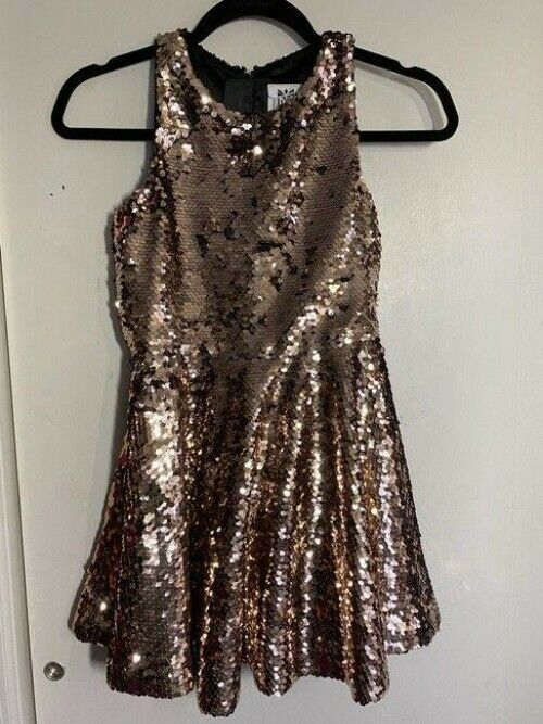 milly minis chrome new girls sequined short casual dress