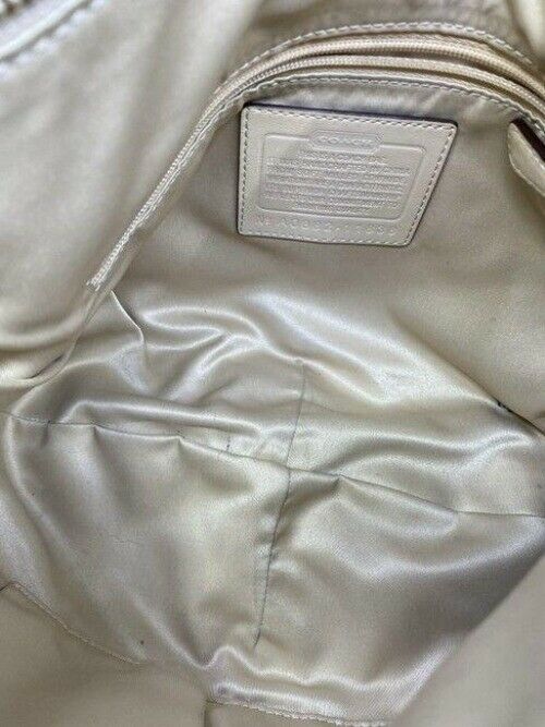 coach beige leather shoulder bag