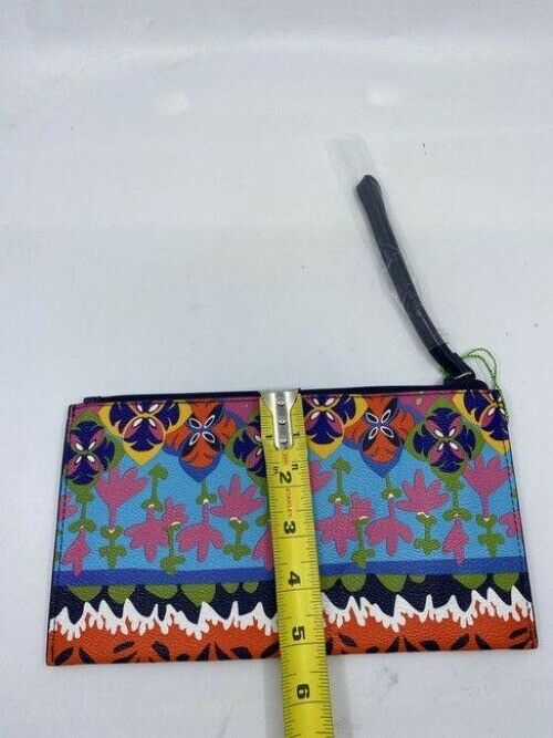 vera bradley red pink blue quilted fabric cosmetic bag