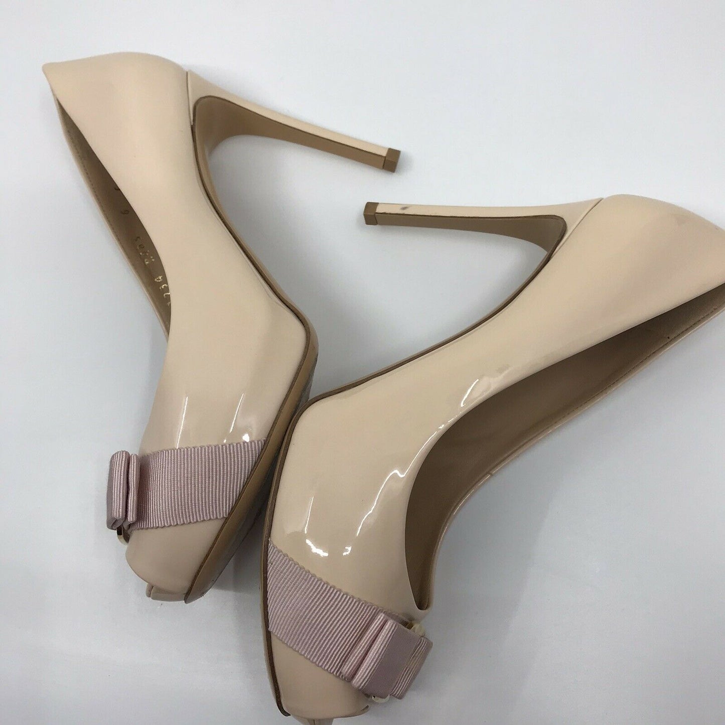 SALVATORE FERRAGAMO Peep Toe Bow High Heel Pump
