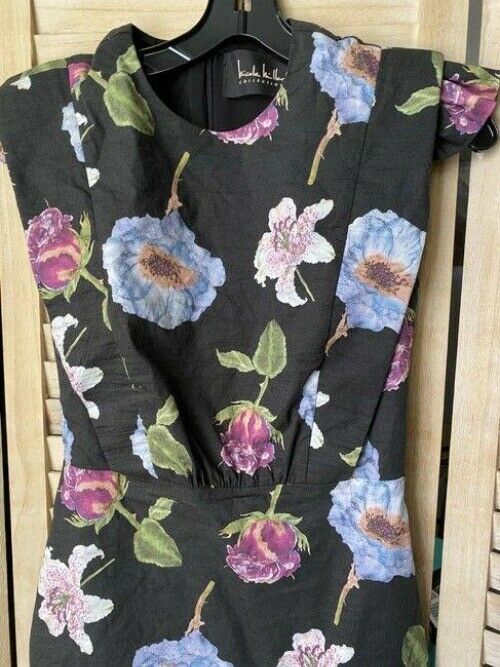 Nicole Miller Black Purple Blue Msrp Short Casual Dress