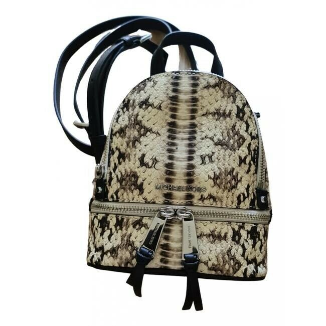 Michael Kors Rhea Snake-Skin Leather Backpack Womans Michael Kors Authentic Leather Snake Skin Backpack | eBay main image 4