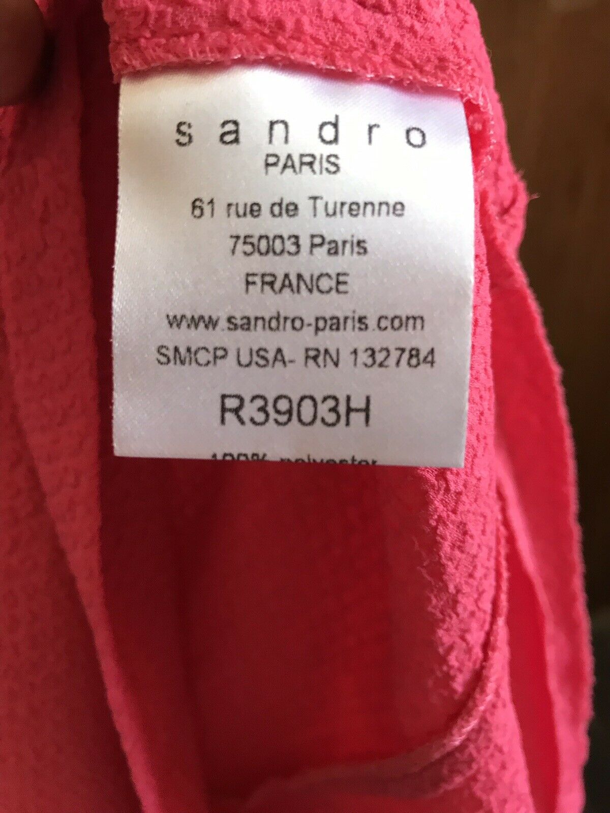 NWT SANDRO Pink SS Dress W Athletic Stripe Detail