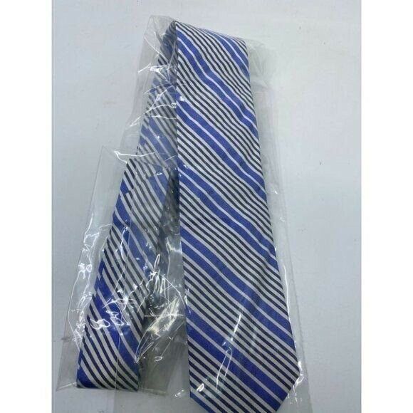 New! BONOBOS Striped Blue White Premium Neck Tie