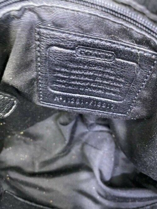 Coach Classic Black Coated Canvas Shoulder Bag