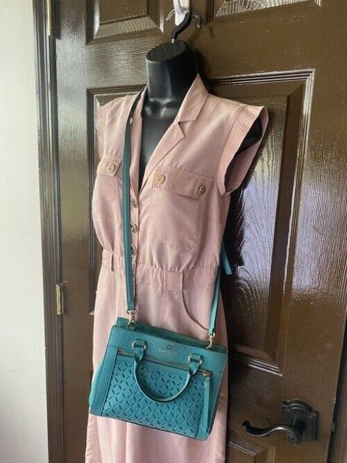 Kate Spade Tote Blue Leathe Cross Body Bag