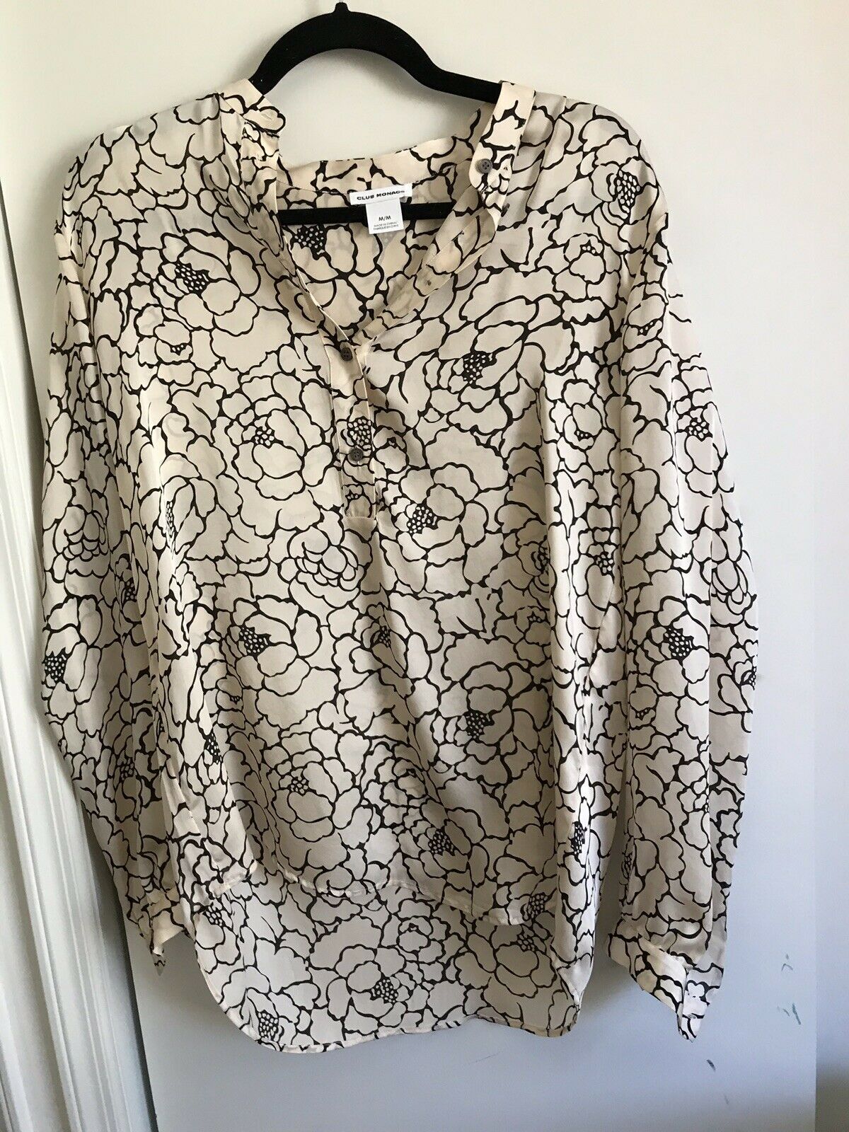 CLUB MONACO Printed Flowy Top Medium