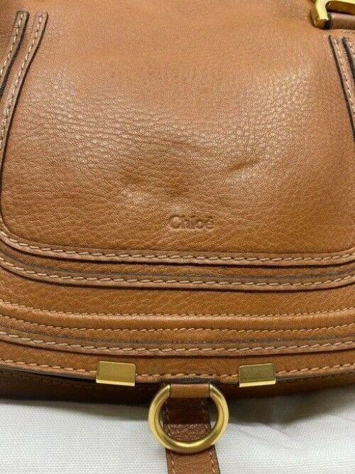 chloe marcie tan leather satchel