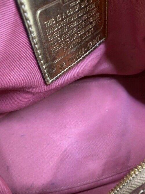 coach bag large brown tan fabric tote