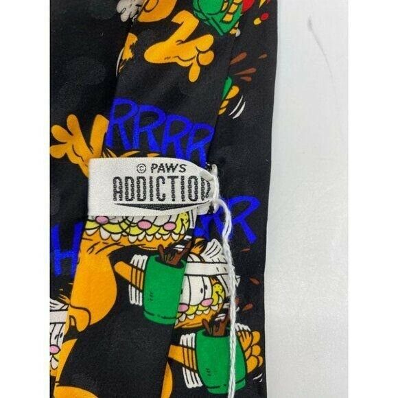 NWT Garfield Neck Tie Coffee Me Black Orange