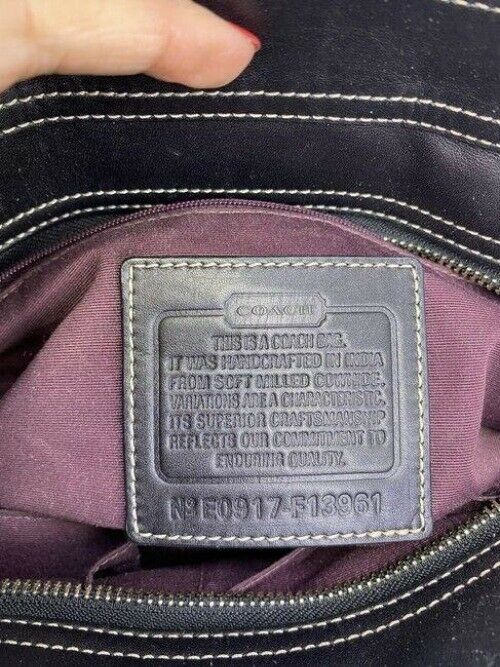 coach black leather shoulder bag