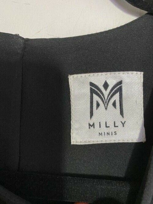 milly minis blackorange new short casual dress