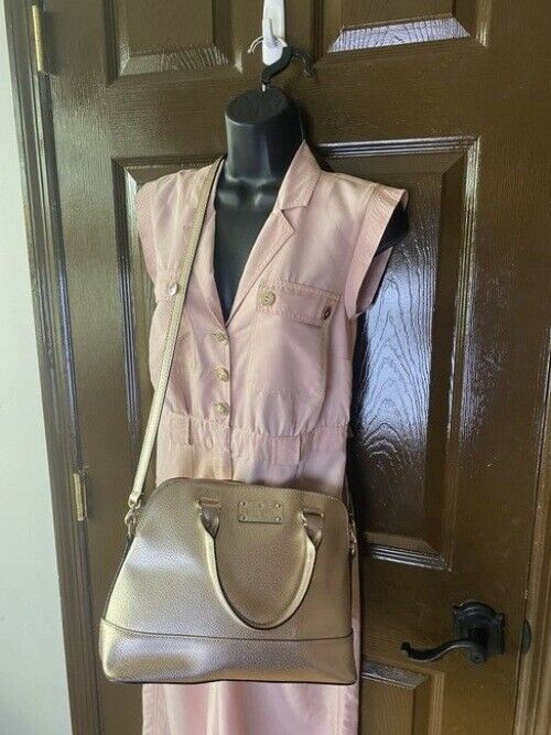 Kate Spade Wellesley Rachelle Rose Gold Leather Cross Body Bag