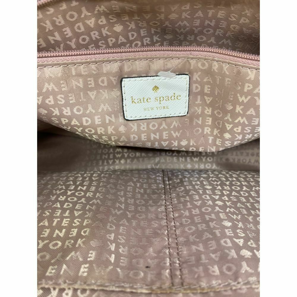KATE SPADE XL White Leather Laser Cut Tote Bag Very Good Condition