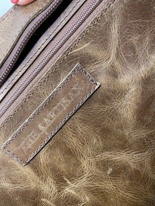 the artisan bag brown leather tote