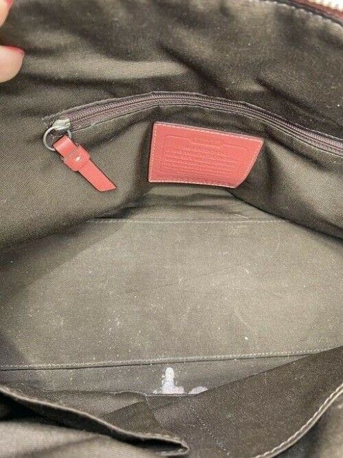 coach large coral leather shoulder bag