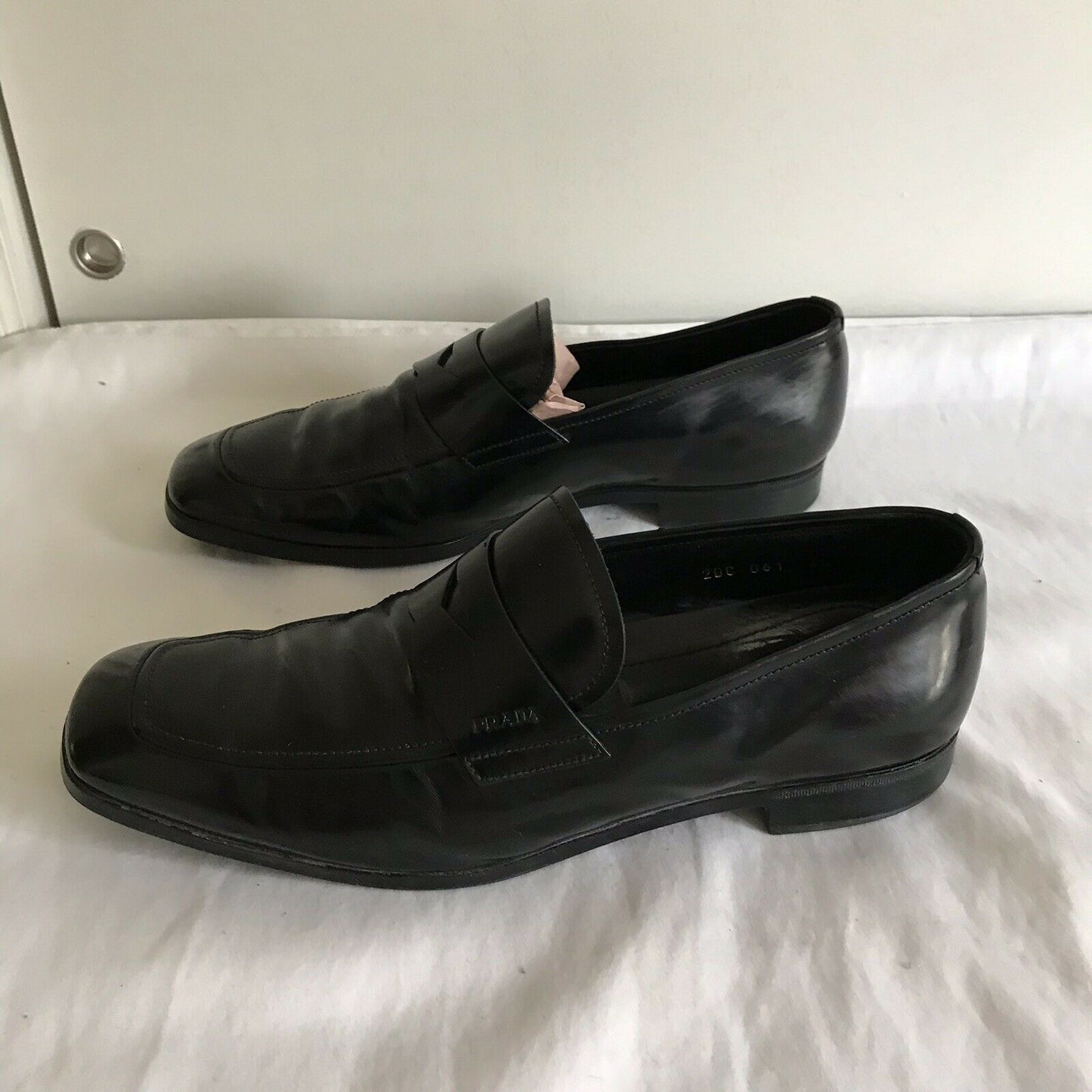PRADA mens Leather Dress Shoes 6.5
