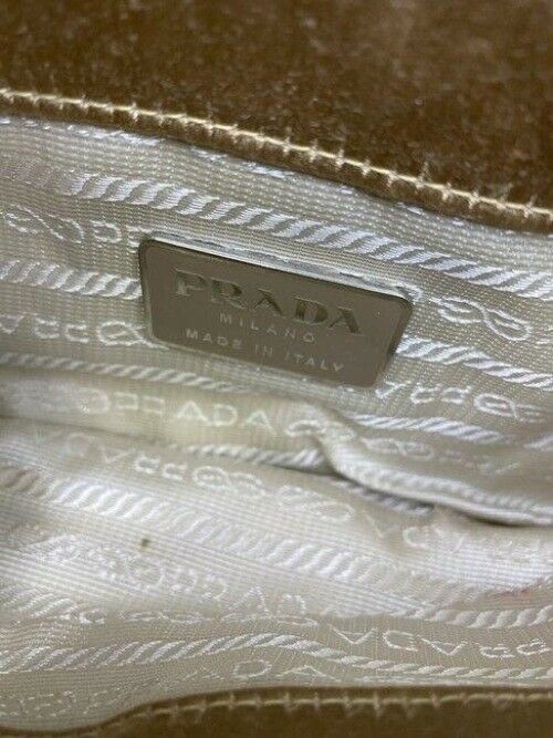 prada vintage gold satin cross body bag