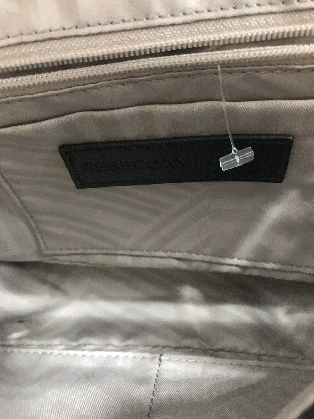 REBECCA MINKOFF Grey Suede Crossbody Chevron bag