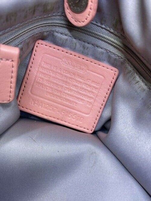 coach msrp pink silver fabric cross body bag