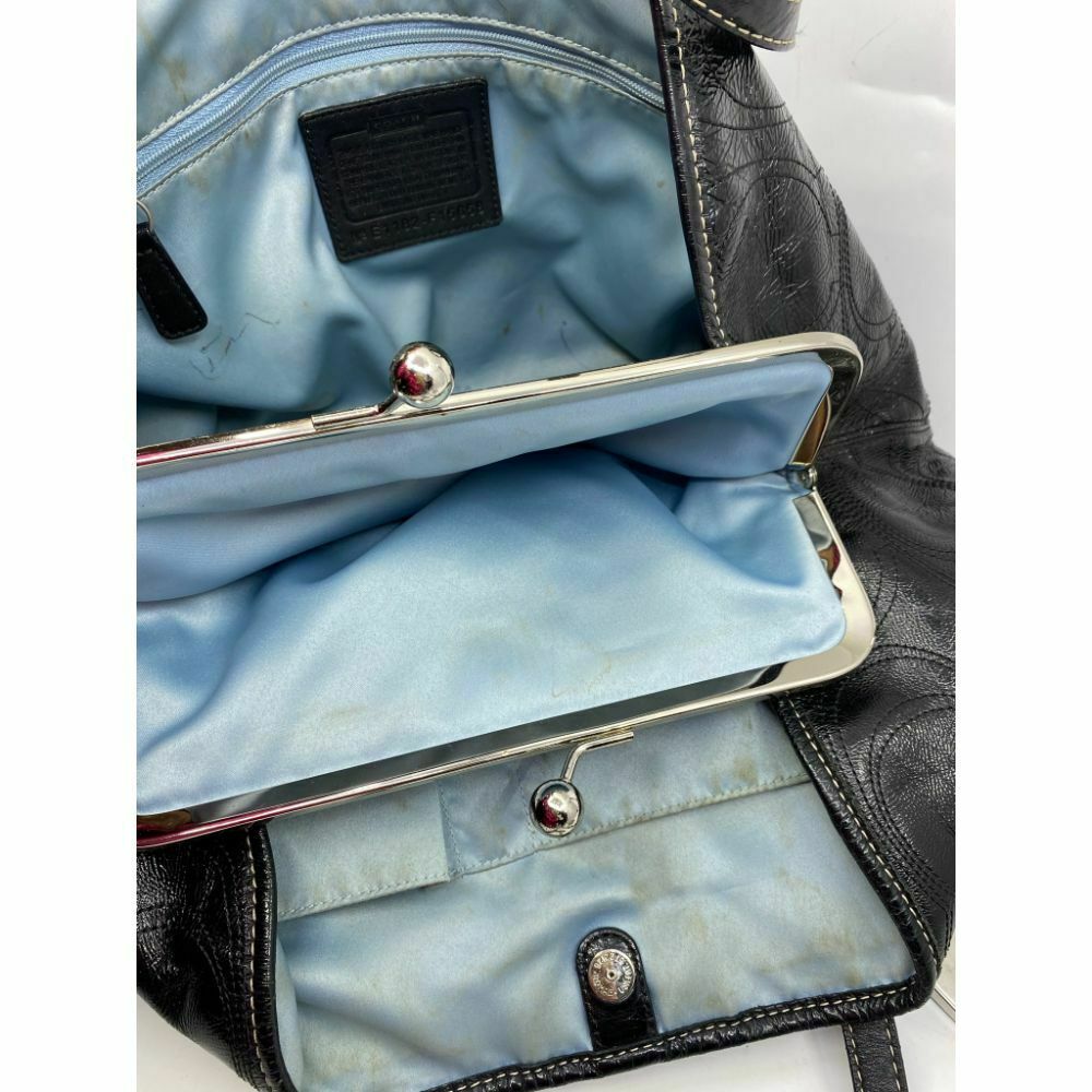 COACH Large Patent Leather Black Shoulder Bag