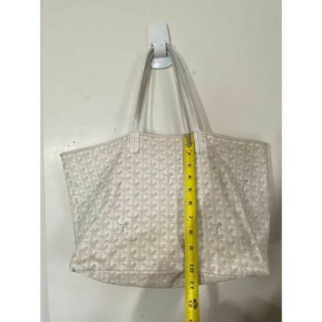 goyard saint louis clair-voie pm tote bag in white canvas101052 Cloth  ref.855351 - Joli Closet