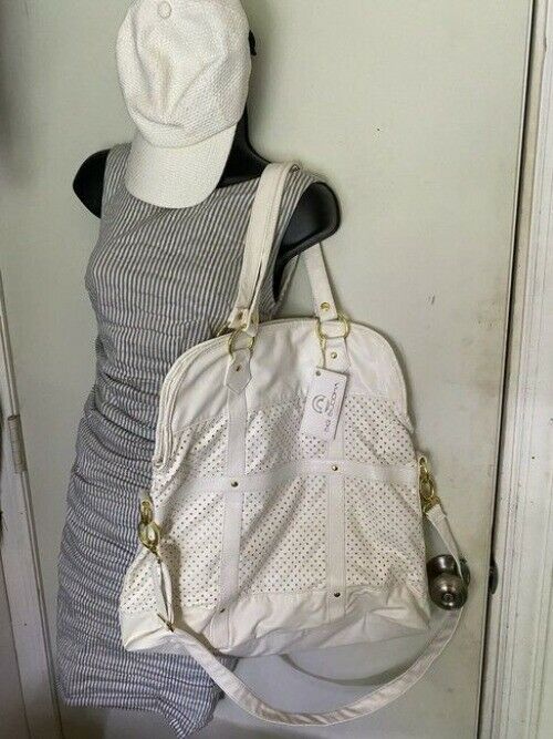 Big Buddha Xxl Super White Faux Leather Cross Body Bag
