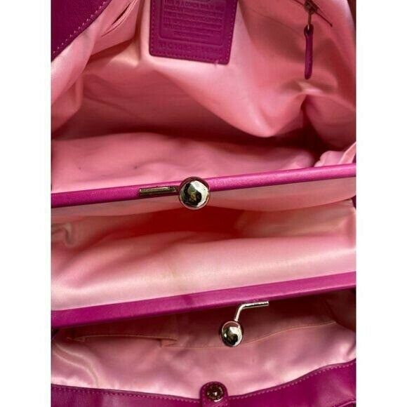 COACH Large Pink Jacquard Fabric Tote Bag