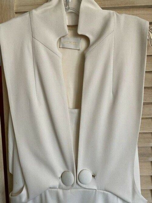 zac posen white new symmetrical cream color small msrp