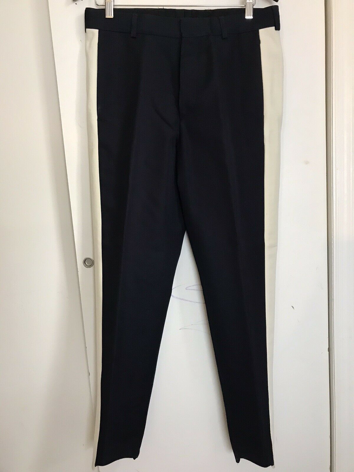 DRIES VAN NOTE Men’s Navy/ White Pants sz US 32 Italian 48